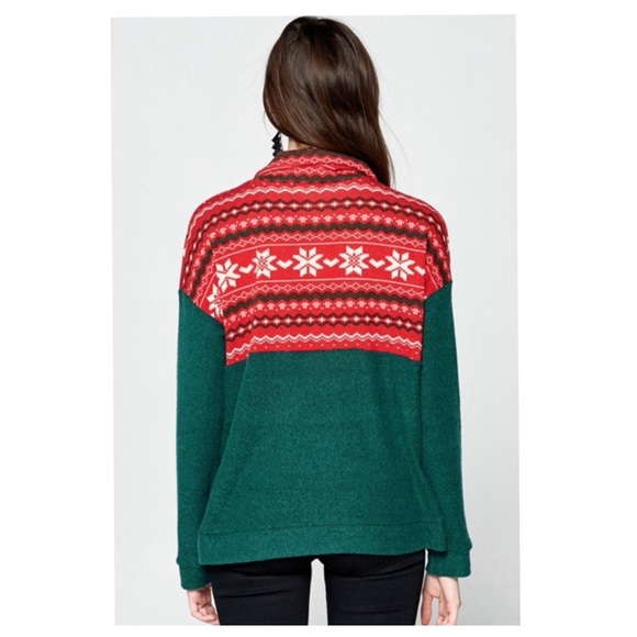 ❄️Snowflake printed Christmas top pullover - Picture 4 of 9